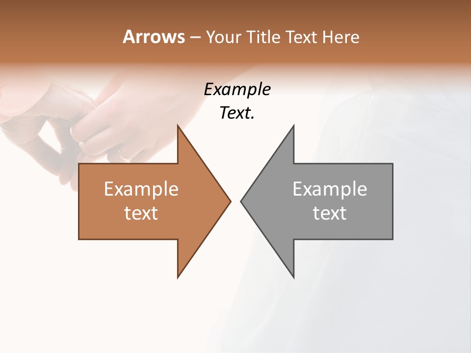 Wedding Photo Of Married Couple Holding Hands PowerPoint Template