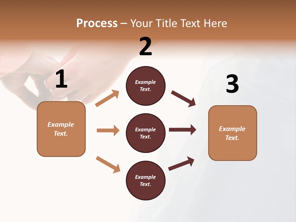 Wedding Photo Of Married Couple Holding Hands PowerPoint Template