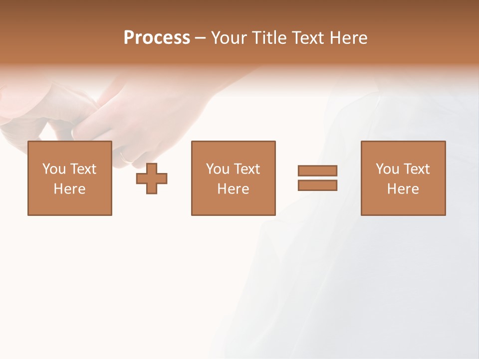 Wedding Photo Of Married Couple Holding Hands PowerPoint Template