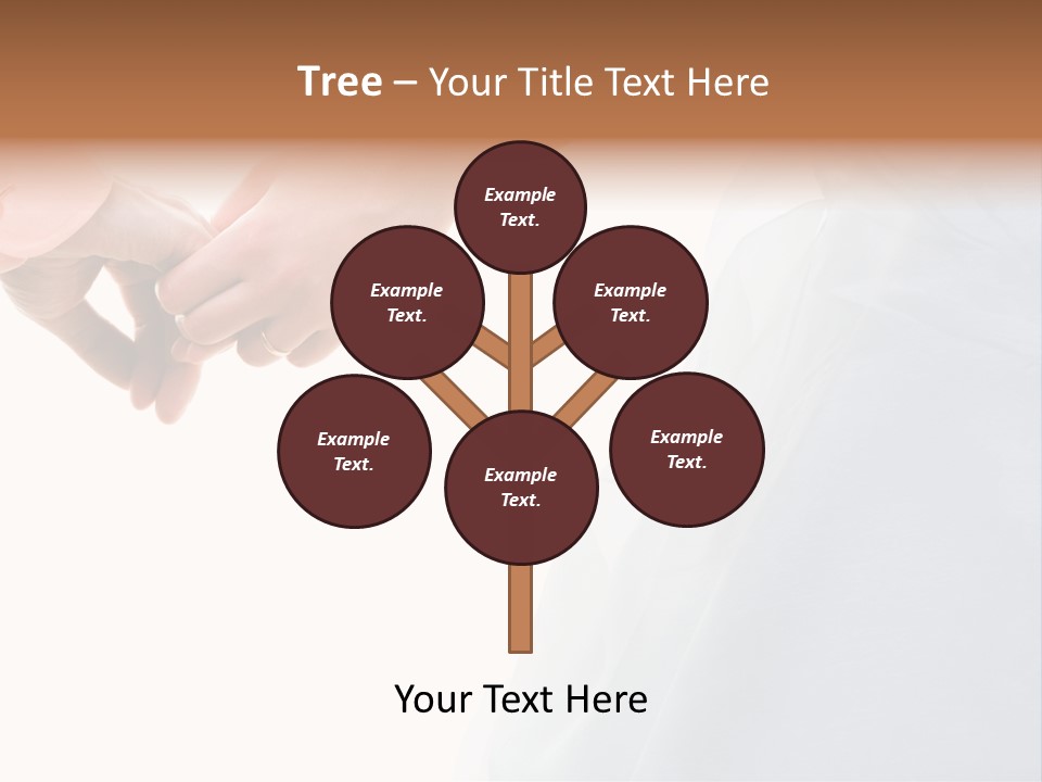 Wedding Photo Of Married Couple Holding Hands PowerPoint Template