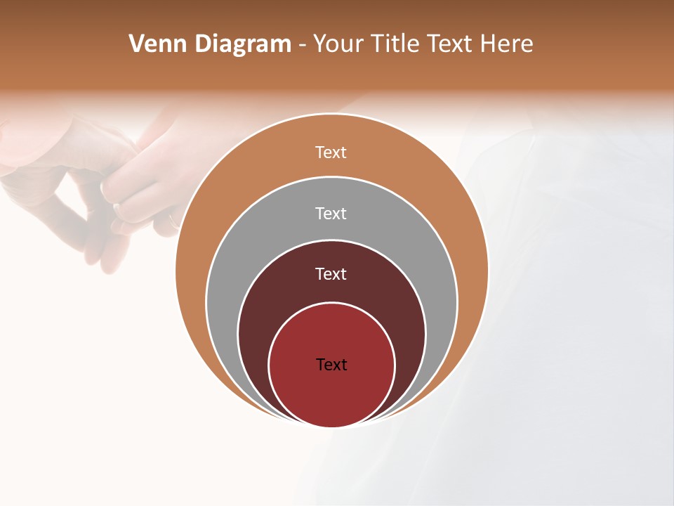 Wedding Photo Of Married Couple Holding Hands PowerPoint Template