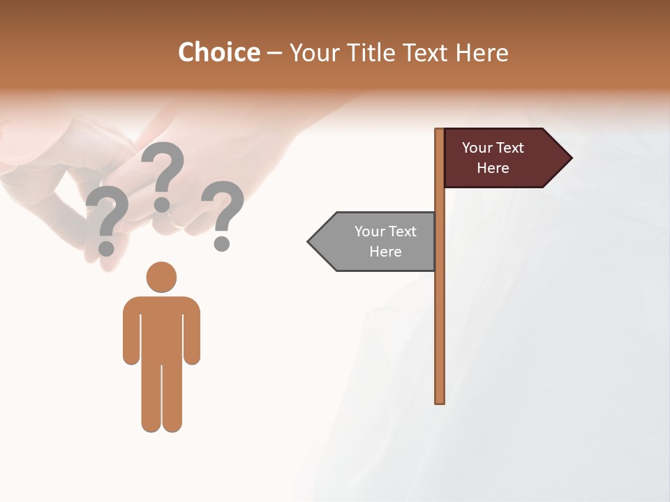 Wedding Photo Of Married Couple Holding Hands PowerPoint Template