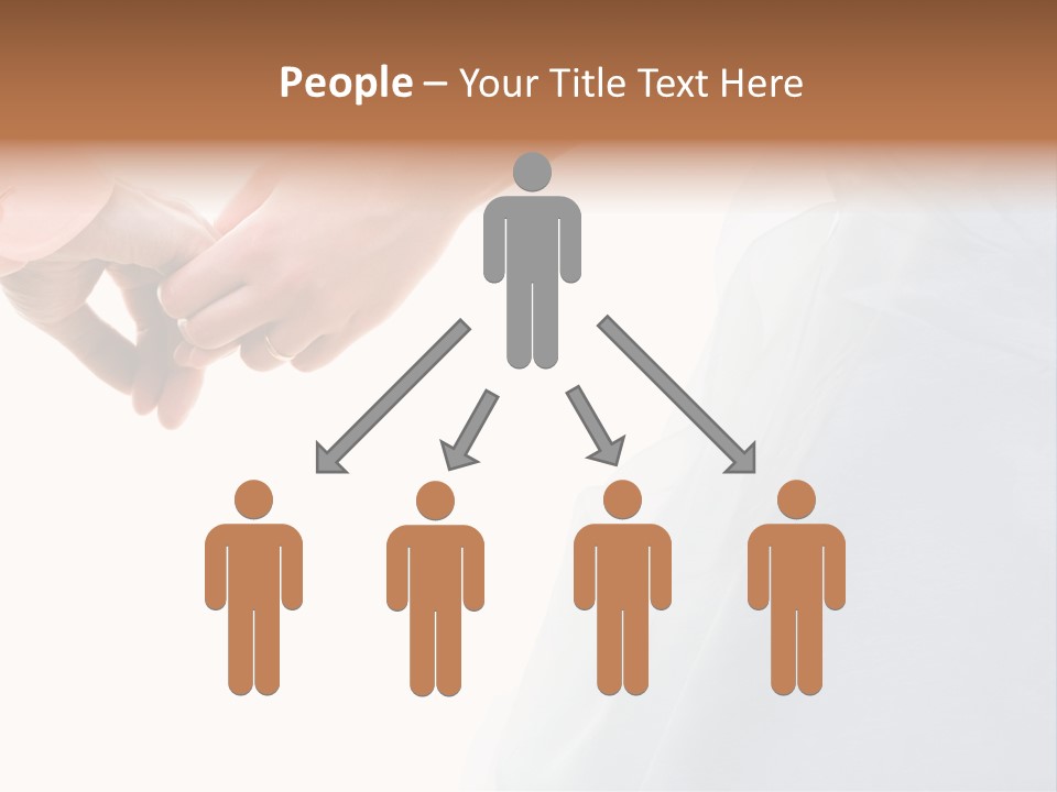 Wedding Photo Of Married Couple Holding Hands PowerPoint Template