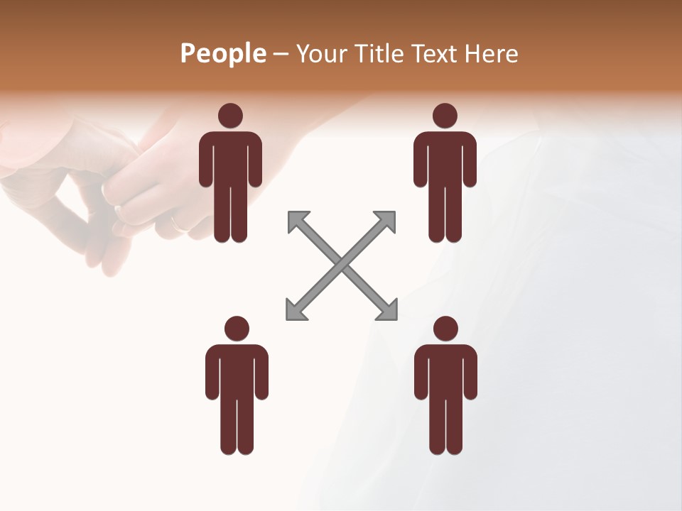 Wedding Photo Of Married Couple Holding Hands PowerPoint Template