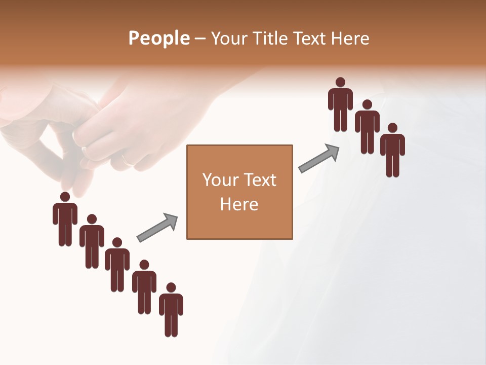 Wedding Photo Of Married Couple Holding Hands PowerPoint Template