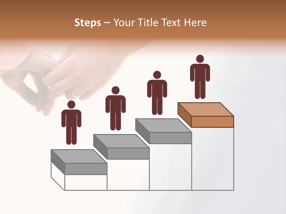 Wedding Photo Of Married Couple Holding Hands PowerPoint Template