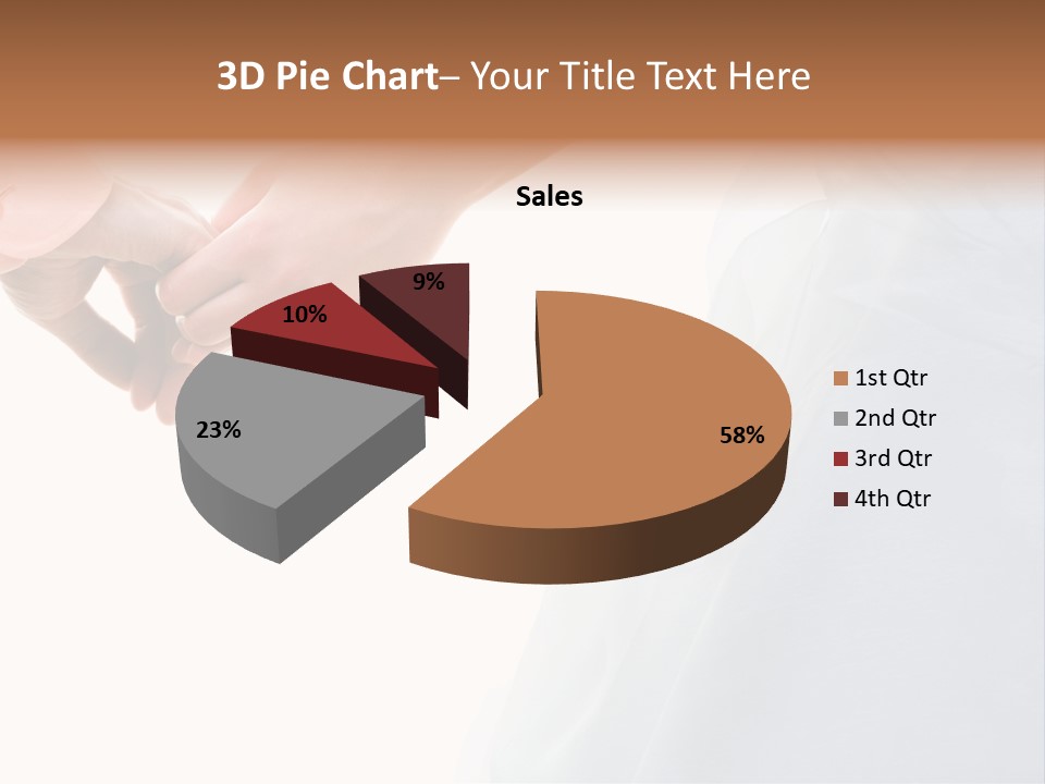 Wedding Photo Of Married Couple Holding Hands PowerPoint Template