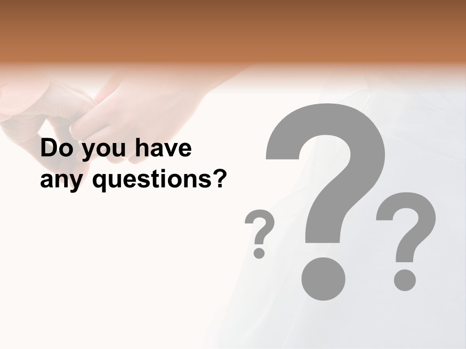 Wedding Photo Of Married Couple Holding Hands PowerPoint Template