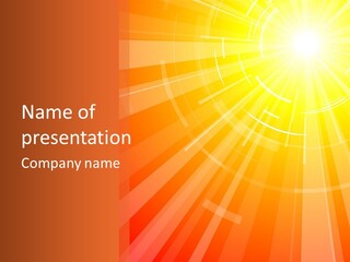 The Hot Summer Sun Stock Vector Illustration: PowerPoint Template