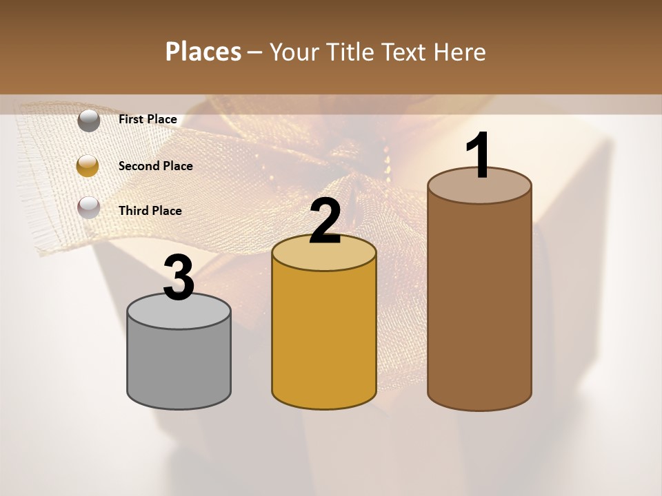 A Small Box Of Appreciation Gift. Shallow Depth Of Field Shot Is Intentional. PowerPoint Template