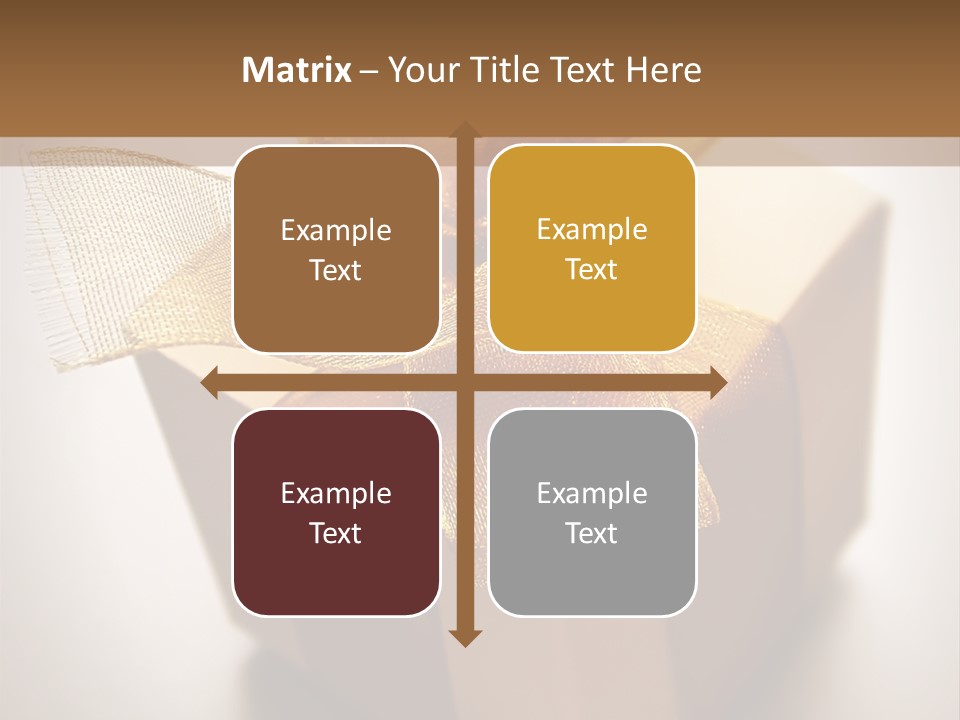 A Small Box Of Appreciation Gift. Shallow Depth Of Field Shot Is Intentional. PowerPoint Template