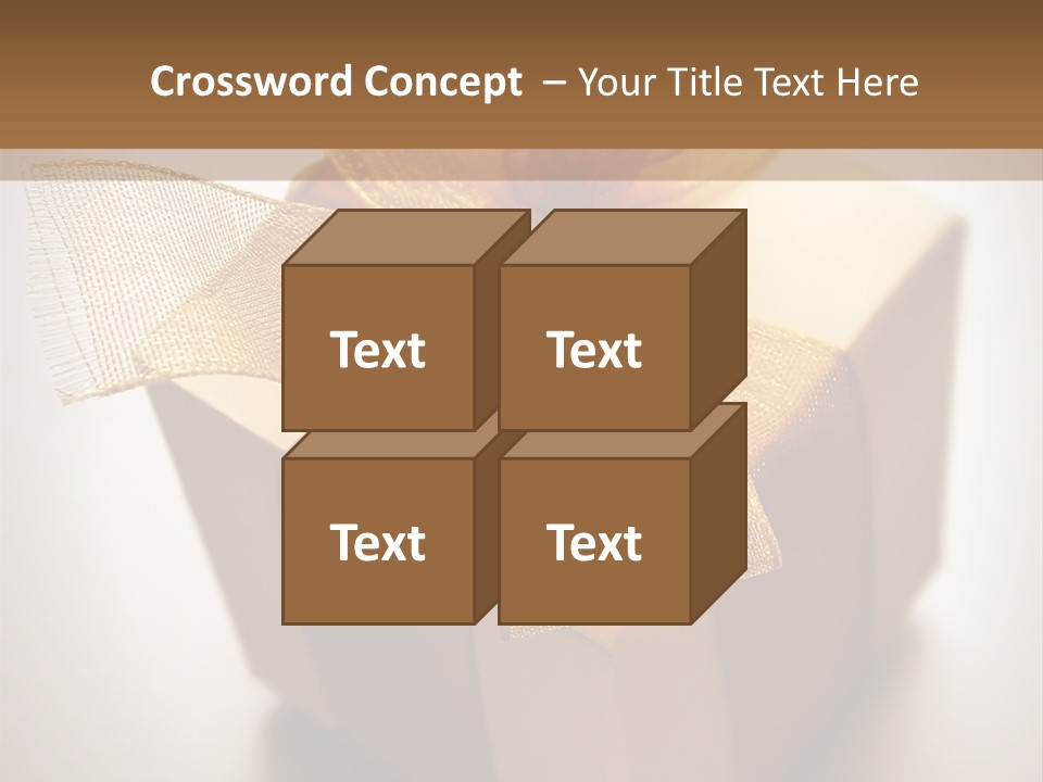 A Small Box Of Appreciation Gift. Shallow Depth Of Field Shot Is Intentional. PowerPoint Template