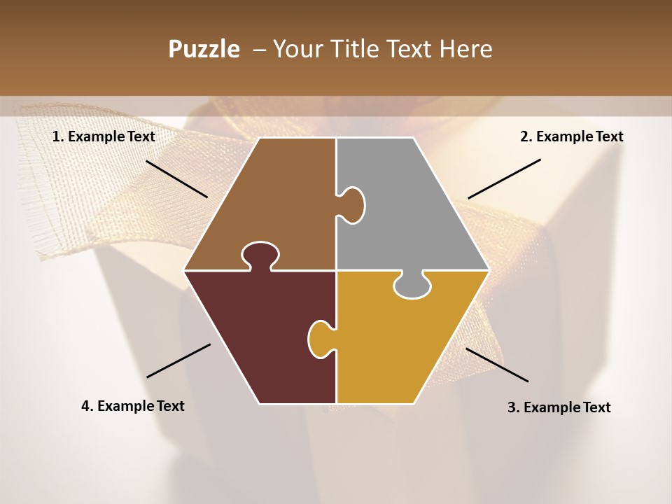 A Small Box Of Appreciation Gift. Shallow Depth Of Field Shot Is Intentional. PowerPoint Template