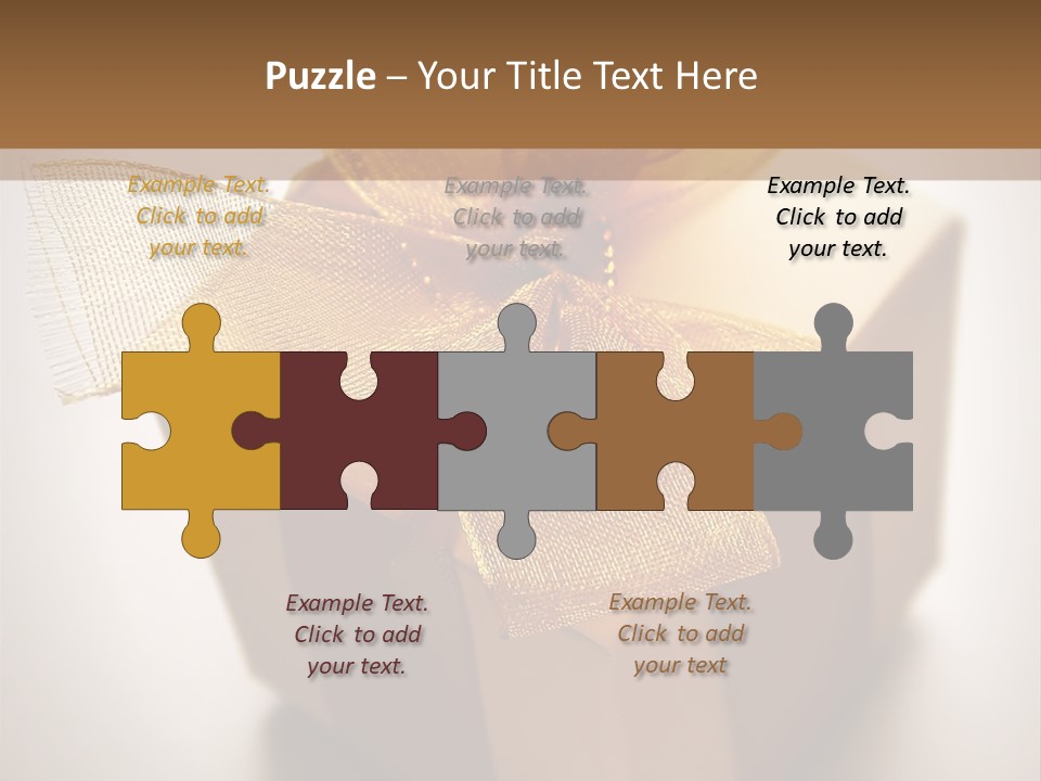 A Small Box Of Appreciation Gift. Shallow Depth Of Field Shot Is Intentional. PowerPoint Template