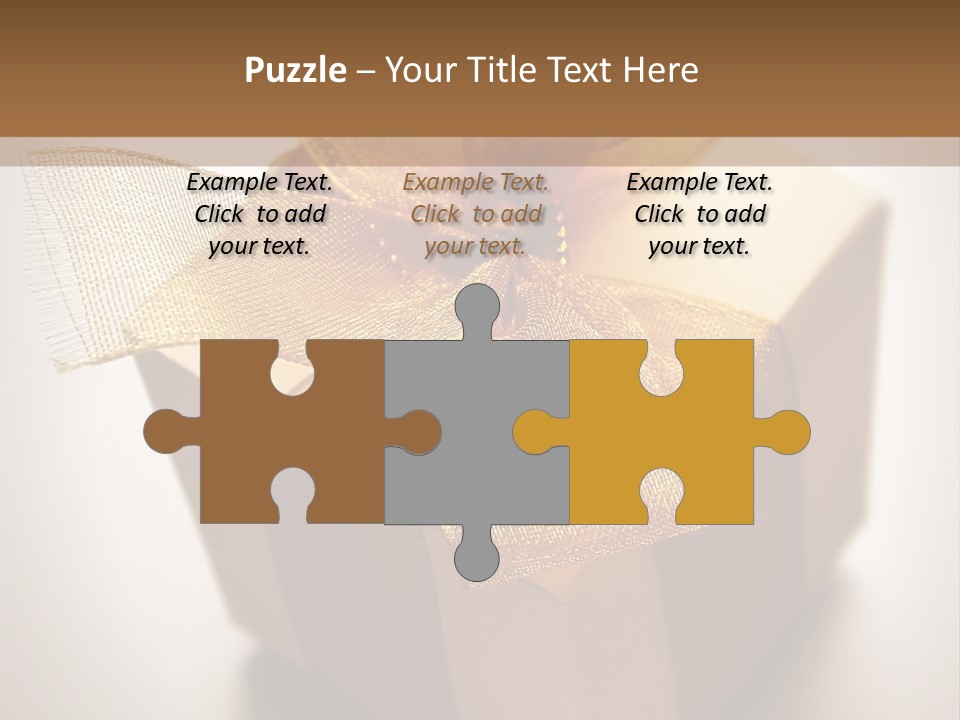 A Small Box Of Appreciation Gift. Shallow Depth Of Field Shot Is Intentional. PowerPoint Template