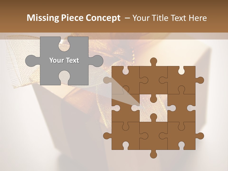 A Small Box Of Appreciation Gift. Shallow Depth Of Field Shot Is Intentional. PowerPoint Template