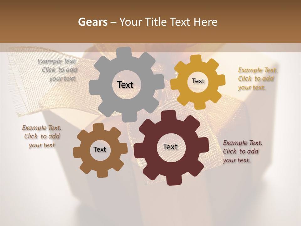 A Small Box Of Appreciation Gift. Shallow Depth Of Field Shot Is Intentional. PowerPoint Template