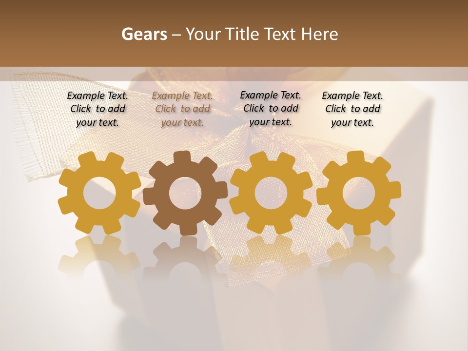 A Small Box Of Appreciation Gift. Shallow Depth Of Field Shot Is Intentional. PowerPoint Template