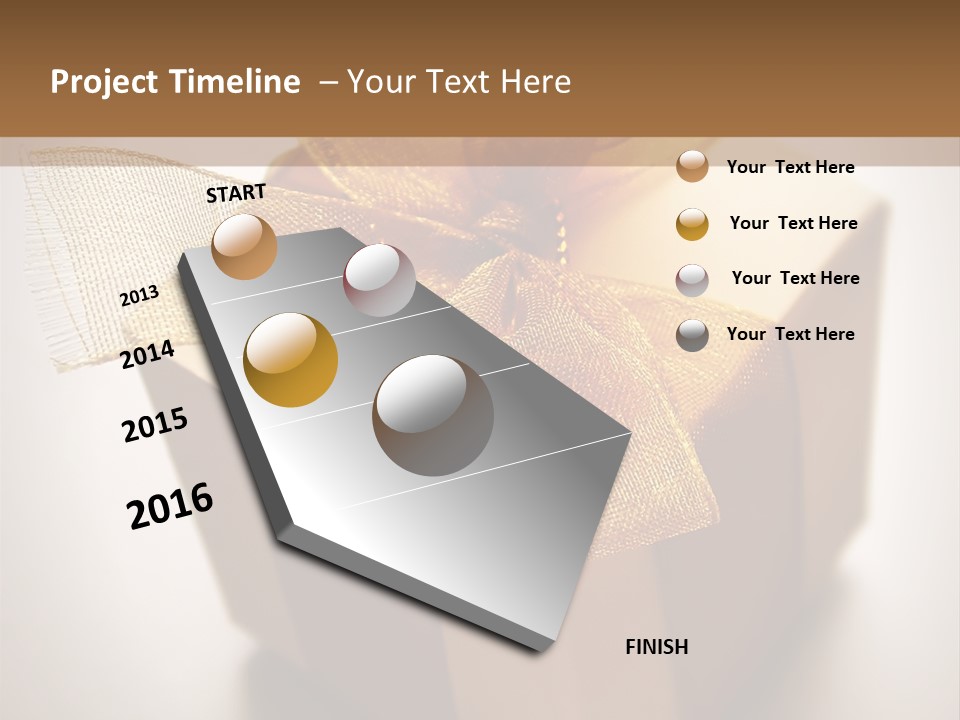 A Small Box Of Appreciation Gift. Shallow Depth Of Field Shot Is Intentional. PowerPoint Template