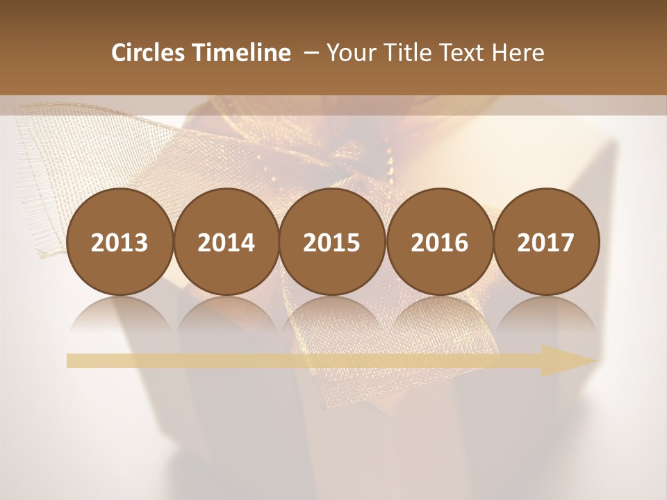 A Small Box Of Appreciation Gift. Shallow Depth Of Field Shot Is Intentional. PowerPoint Template