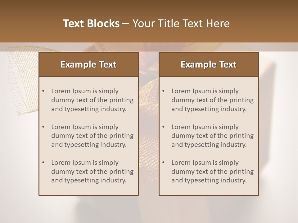 A Small Box Of Appreciation Gift. Shallow Depth Of Field Shot Is Intentional. PowerPoint Template