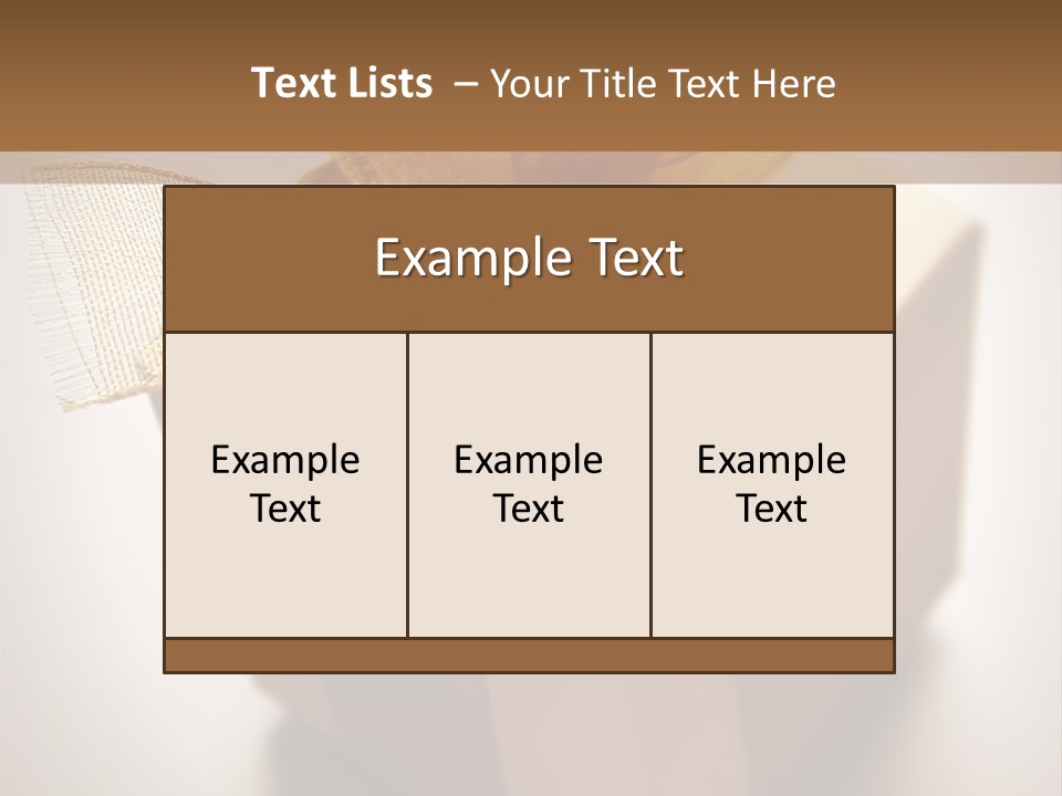 A Small Box Of Appreciation Gift. Shallow Depth Of Field Shot Is Intentional. PowerPoint Template