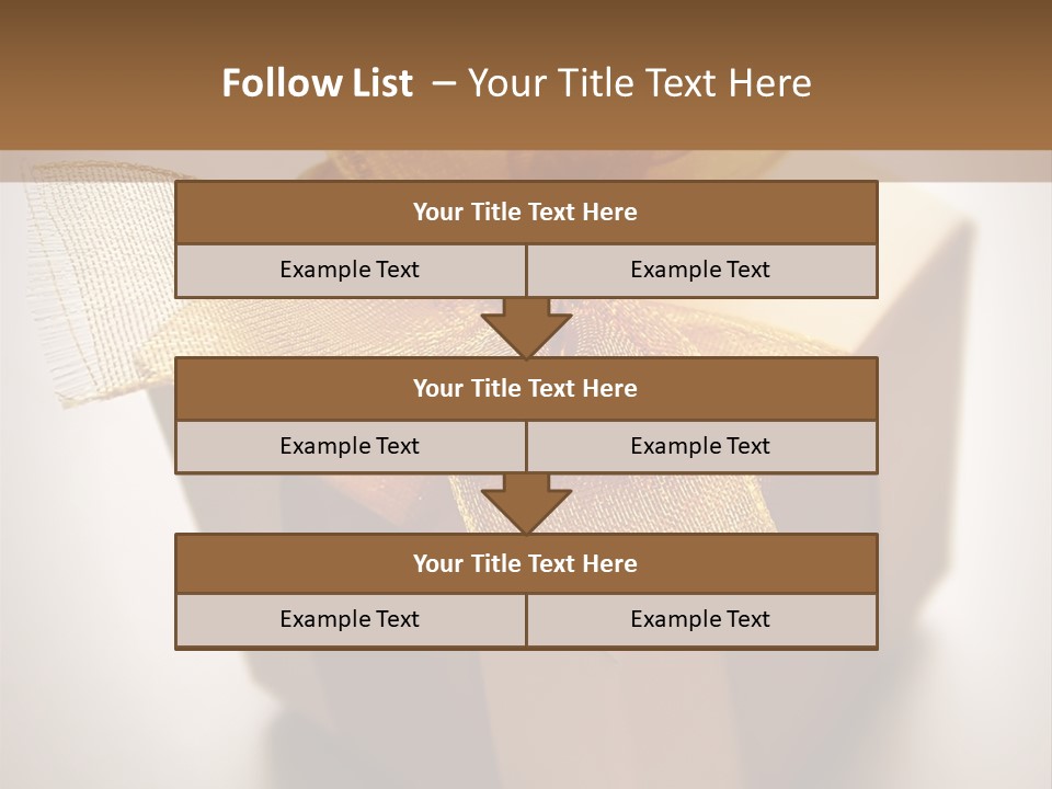 A Small Box Of Appreciation Gift. Shallow Depth Of Field Shot Is Intentional. PowerPoint Template