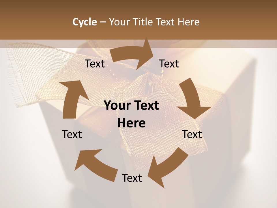 A Small Box Of Appreciation Gift. Shallow Depth Of Field Shot Is Intentional. PowerPoint Template