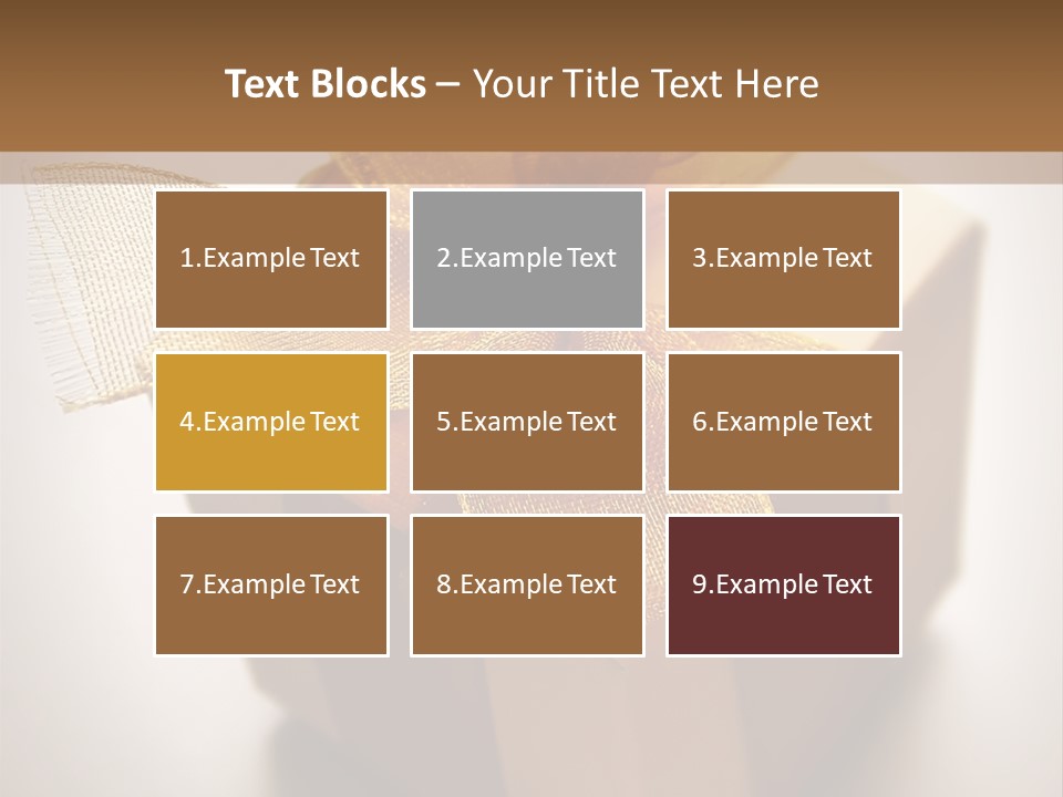 A Small Box Of Appreciation Gift. Shallow Depth Of Field Shot Is Intentional. PowerPoint Template