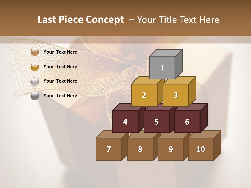 A Small Box Of Appreciation Gift. Shallow Depth Of Field Shot Is Intentional. PowerPoint Template