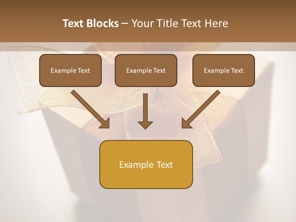 A Small Box Of Appreciation Gift. Shallow Depth Of Field Shot Is Intentional. PowerPoint Template