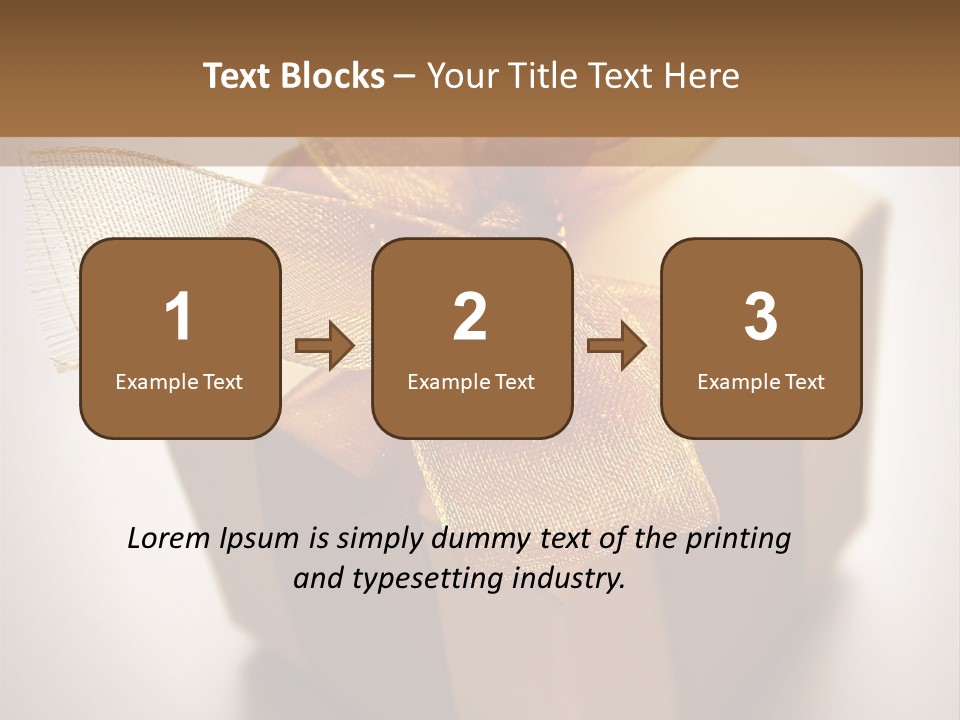 A Small Box Of Appreciation Gift. Shallow Depth Of Field Shot Is Intentional. PowerPoint Template