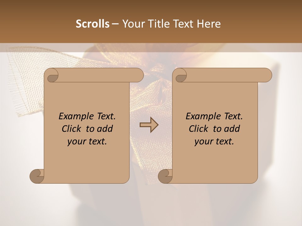 A Small Box Of Appreciation Gift. Shallow Depth Of Field Shot Is Intentional. PowerPoint Template