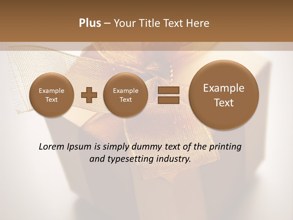 A Small Box Of Appreciation Gift. Shallow Depth Of Field Shot Is Intentional. PowerPoint Template