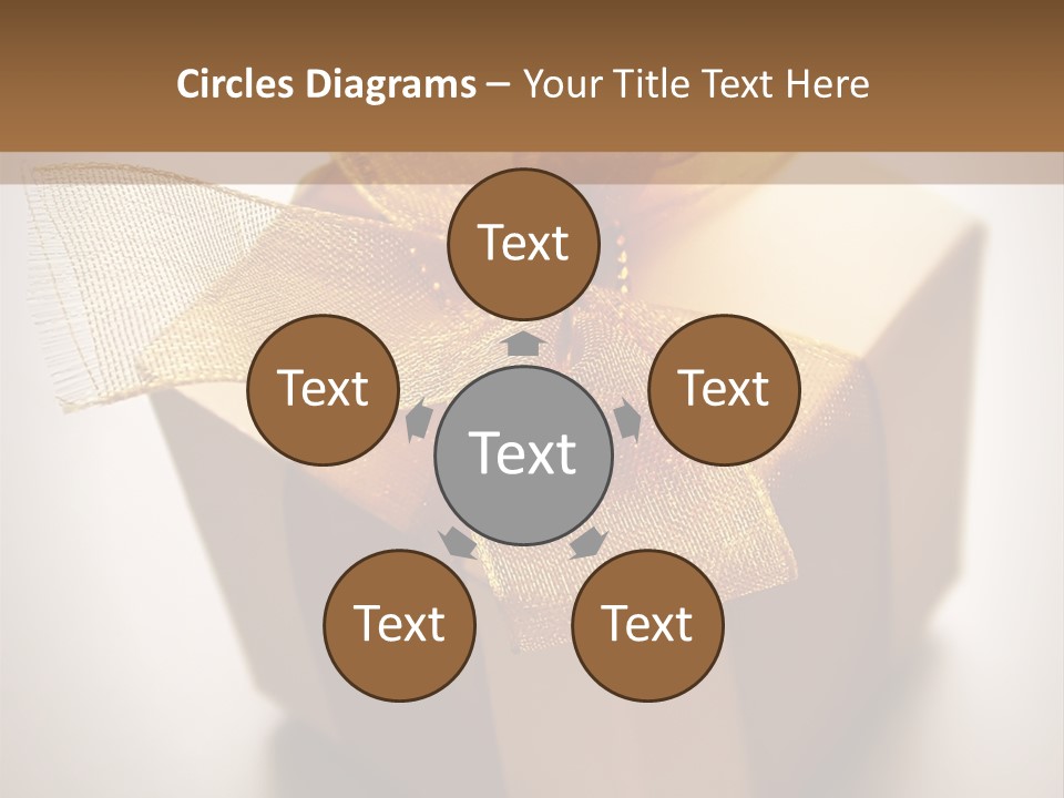 A Small Box Of Appreciation Gift. Shallow Depth Of Field Shot Is Intentional. PowerPoint Template