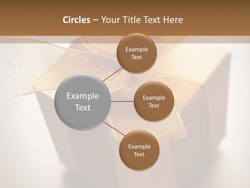 A Small Box Of Appreciation Gift. Shallow Depth Of Field Shot Is Intentional. PowerPoint Template