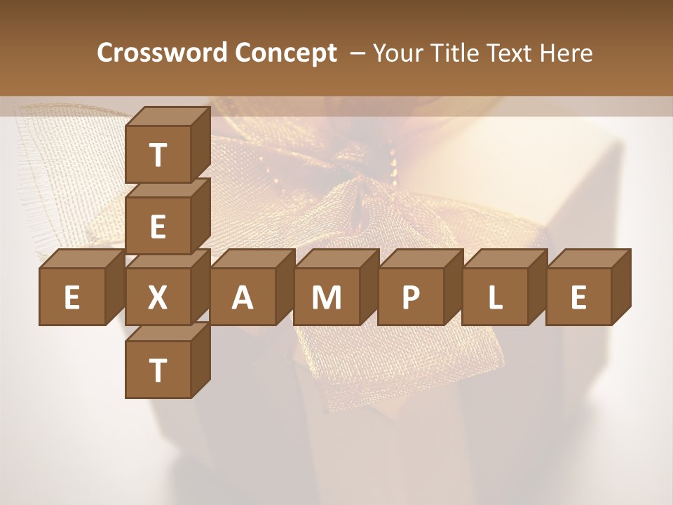 A Small Box Of Appreciation Gift. Shallow Depth Of Field Shot Is Intentional. PowerPoint Template