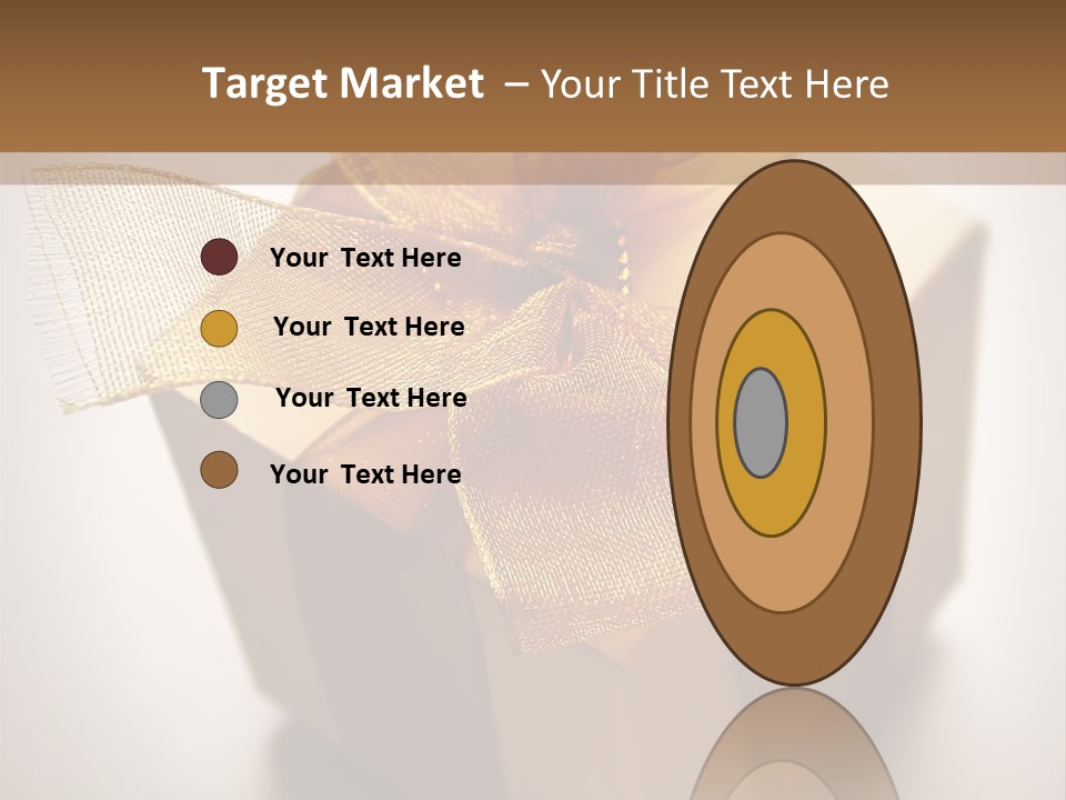 A Small Box Of Appreciation Gift. Shallow Depth Of Field Shot Is Intentional. PowerPoint Template