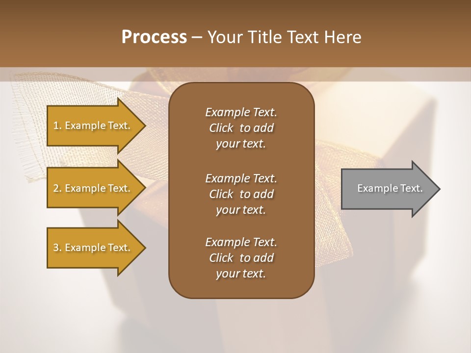 A Small Box Of Appreciation Gift. Shallow Depth Of Field Shot Is Intentional. PowerPoint Template