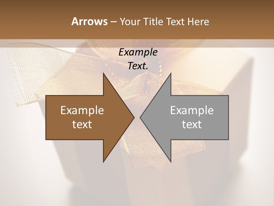 A Small Box Of Appreciation Gift. Shallow Depth Of Field Shot Is Intentional. PowerPoint Template