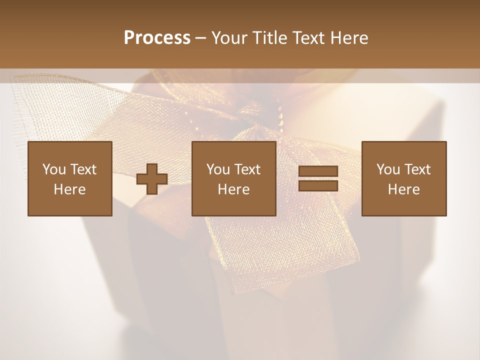 A Small Box Of Appreciation Gift. Shallow Depth Of Field Shot Is Intentional. PowerPoint Template