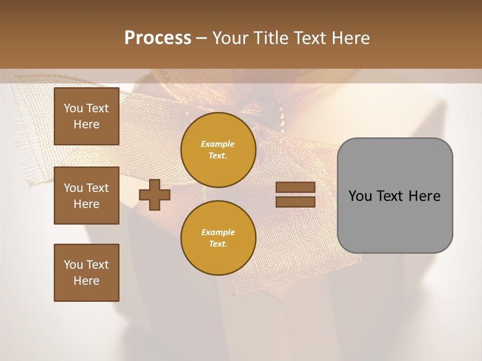 A Small Box Of Appreciation Gift. Shallow Depth Of Field Shot Is Intentional. PowerPoint Template