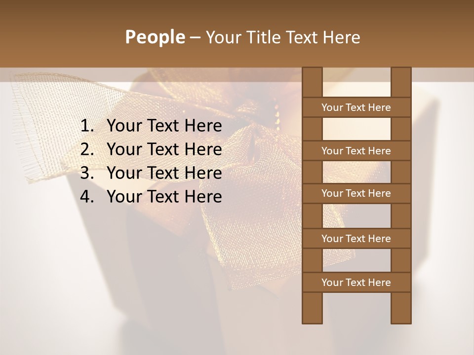 A Small Box Of Appreciation Gift. Shallow Depth Of Field Shot Is Intentional. PowerPoint Template