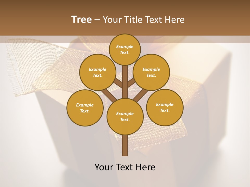 A Small Box Of Appreciation Gift. Shallow Depth Of Field Shot Is Intentional. PowerPoint Template