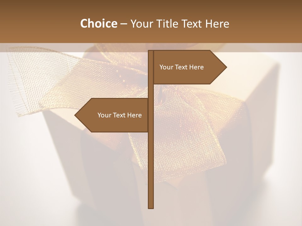 A Small Box Of Appreciation Gift. Shallow Depth Of Field Shot Is Intentional. PowerPoint Template