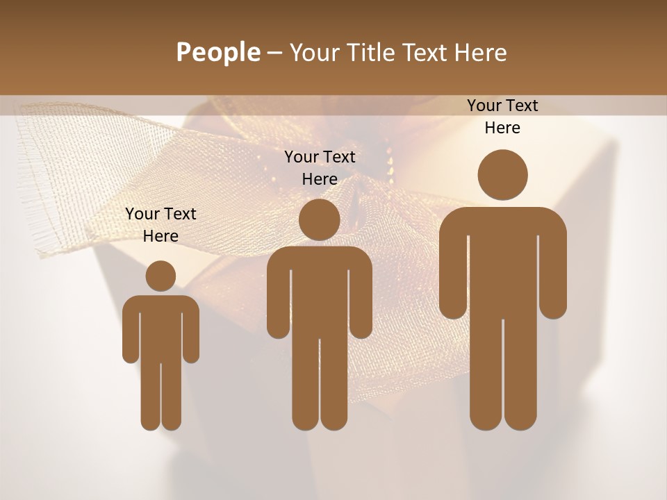 A Small Box Of Appreciation Gift. Shallow Depth Of Field Shot Is Intentional. PowerPoint Template