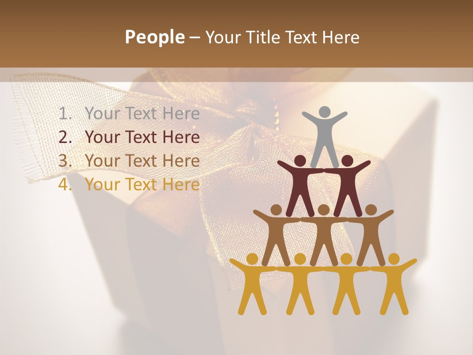 A Small Box Of Appreciation Gift. Shallow Depth Of Field Shot Is Intentional. PowerPoint Template