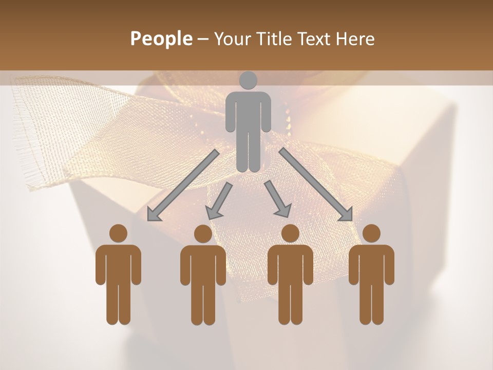 A Small Box Of Appreciation Gift. Shallow Depth Of Field Shot Is Intentional. PowerPoint Template