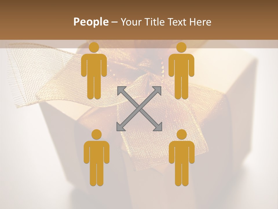 A Small Box Of Appreciation Gift. Shallow Depth Of Field Shot Is Intentional. PowerPoint Template