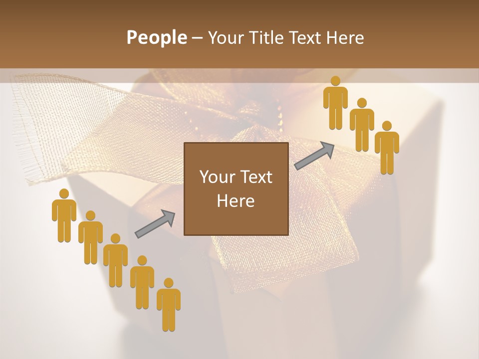 A Small Box Of Appreciation Gift. Shallow Depth Of Field Shot Is Intentional. PowerPoint Template